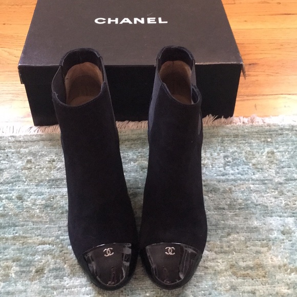 Mint Condition Black Chanel Ankle Boots/booties - Picture 1 of 8